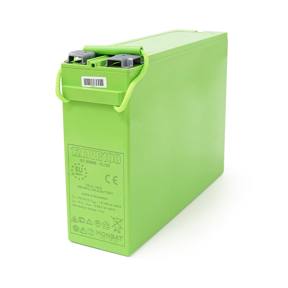 Аккумуляторная батарея MONBAT FRONT TERMINAL 12MVR100 AGM 12V/100 Ah, 398x110x286 мм, 32,9 кг Киев - изображение 1