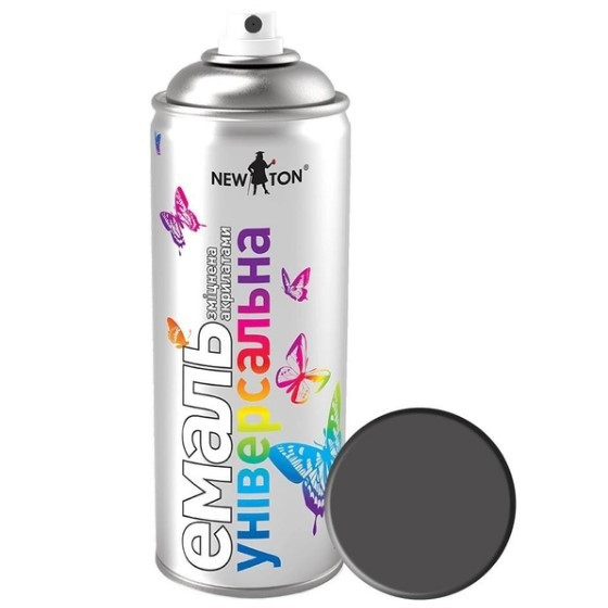 Емаль універсальна 400мл 7016 сірий антрацит мат аерозоль NEW TON Житомир - фото 1