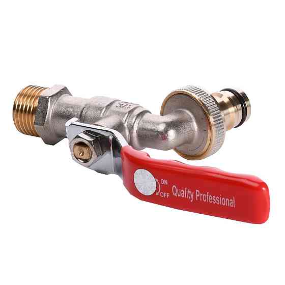 Кран кульовий для поливу Q PROFESSIONAL 1/2″ NV-QP155 + коннектор швидкоз'ємний Тернополь