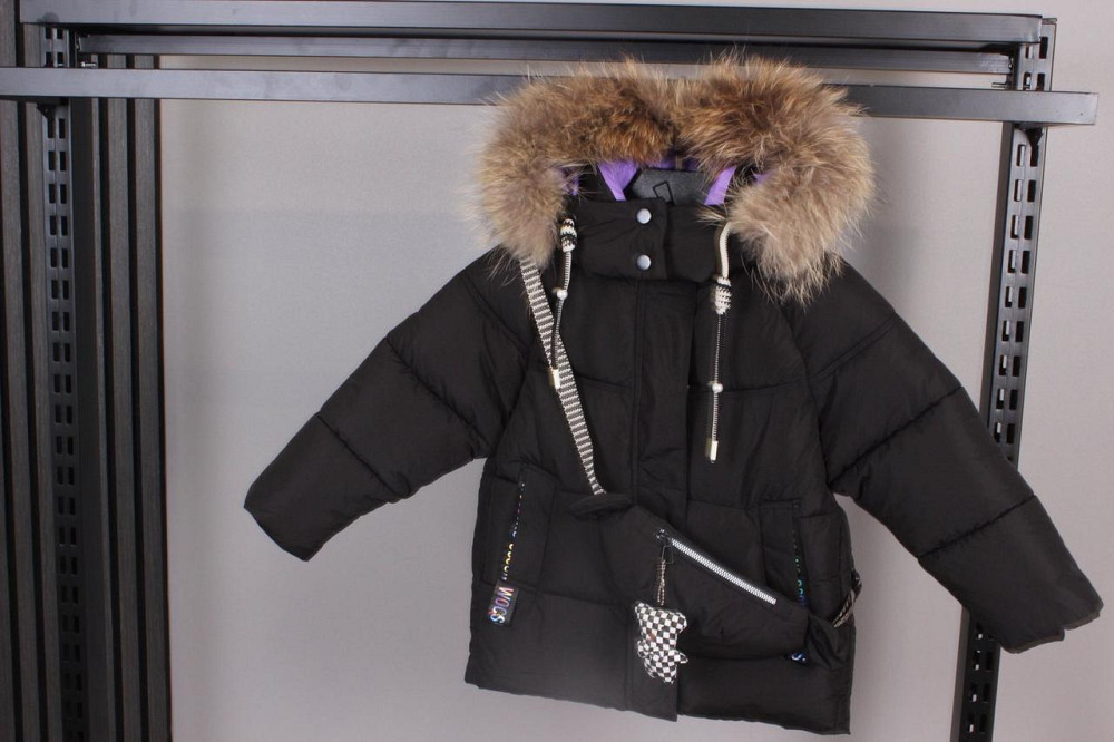 Детская зимняя куртка для девочки с бананкой натуральный мех 104,116,122 Николаев - изображение 1