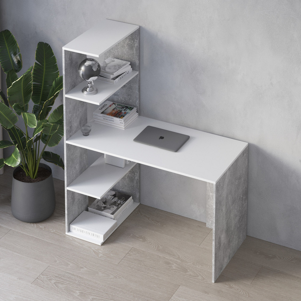 Комп’ютерний стіл VAYS M-16, письмовий з боковим стелажем зліва, ЛДСП, 120×60×148 см - для дому, навчання, офісу Львів - фото 8