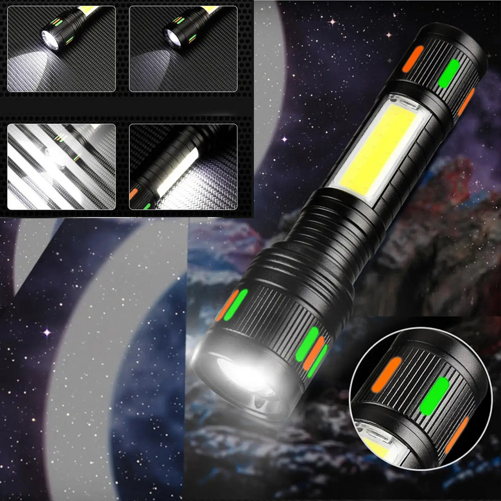 Светодиодный фонарик Аккумуляторный фонарь 623-TG+COB, Сильный фонарик, Тактический фонарь для армии UM-53 Львов - изображение 7
