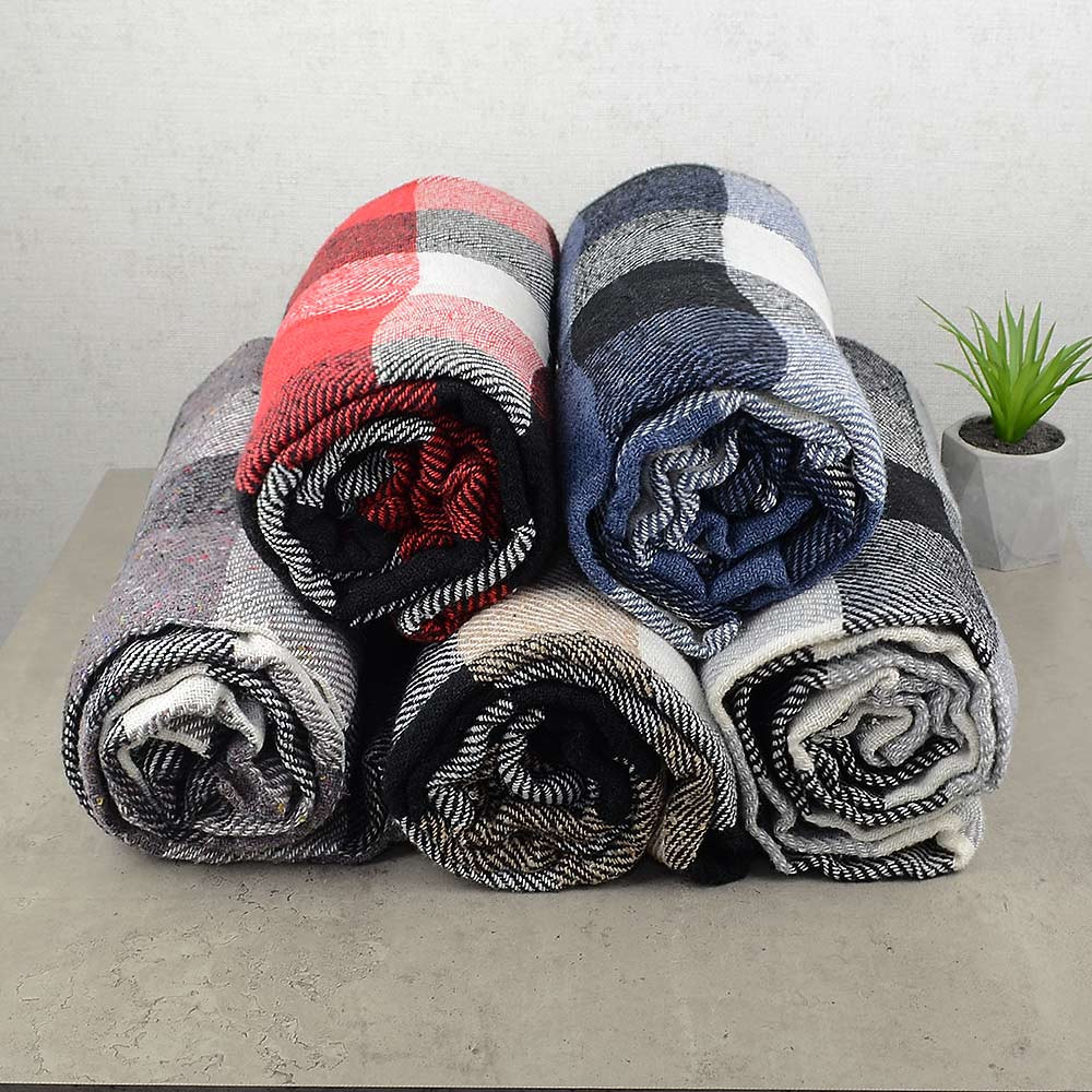 Плед покривало вовняний 140х200см 250г/м2 19P-1-siniy (Синій) Суми - фото 4