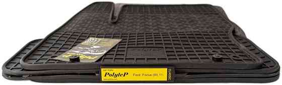 Резиновые коврики в салон Ford Focus III 2011–2018 Polytep «евроклетка», бортик 1 см, комплект 4 шт Чортков