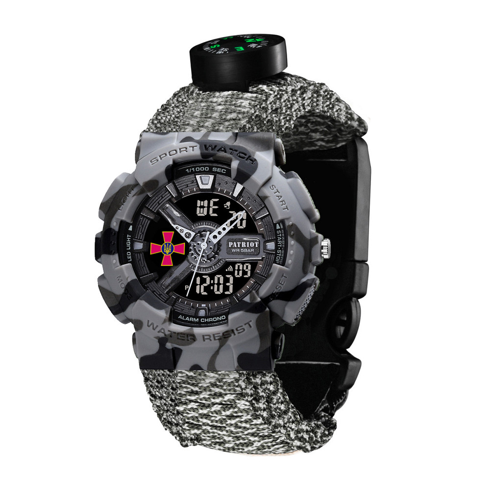 Patriot 005CMGYSU ЗСУ Сірий камуфляж Паракордовий ремінець ACU + Коробка. SBR Киев - изображение 6