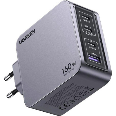 Зарядное устройство Ugreen 4xUSB 160W (3xUSB-C + USB-A) Gan Nexode Pro X763 (25877) Винница - изображение 1