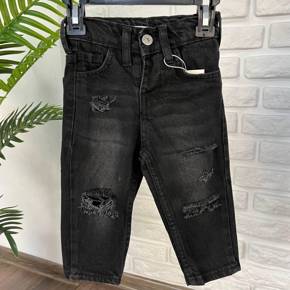 Дитячі Штани Джинси для хлопчика Туреччина Чорні 18-24 міс 86-92см пакунок малюка Киев - изображение 1