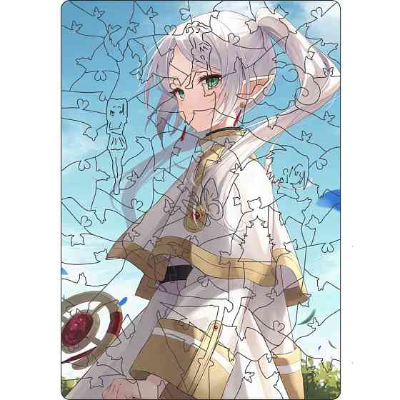 Фігурний пазл з дерева "Фрірен" PZ011-A4C-AC 75-125 деталей, розмір А4, картонна коробка Вінниця