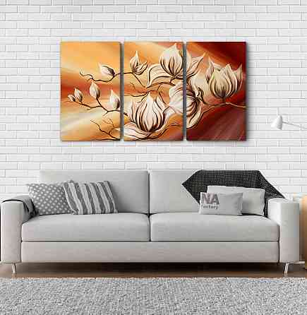 Модульная картина Абстракция Цветы Аrt-147_3А Киев