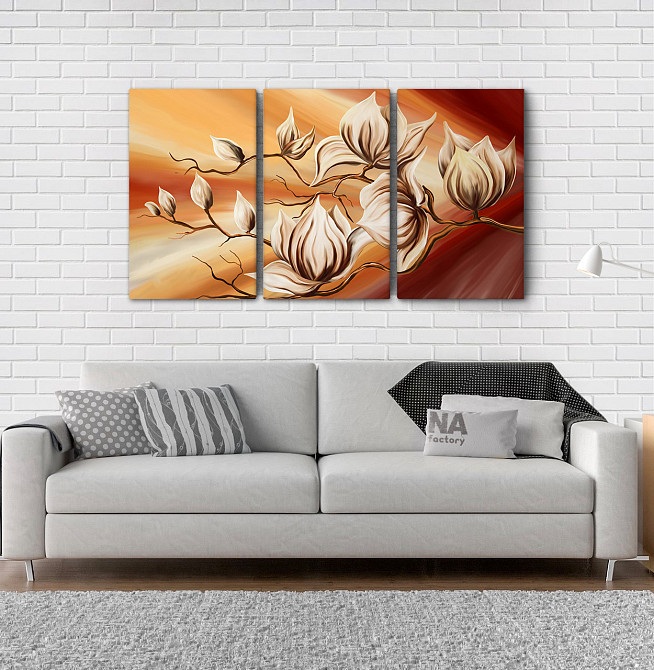 Модульная картина Абстракция Цветы Аrt-147_3А Киев - изображение 2