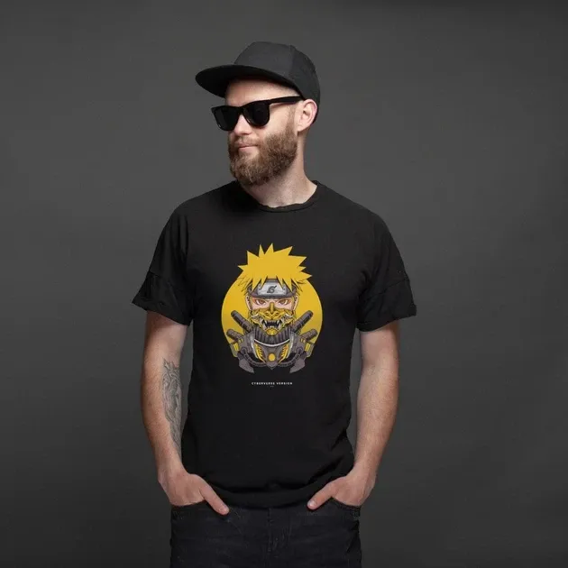 Футболка для подростка мальчика с принтом Наруто Кібер Версія Размер 160 Anime10102 Днепр - изображение 3