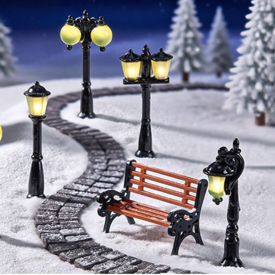 Миниатюрный уличный фонарь для микроландшафта и флрариума, 5.5 см - Декоративная садовая фигурка (светится в темноте) 3 Одесса