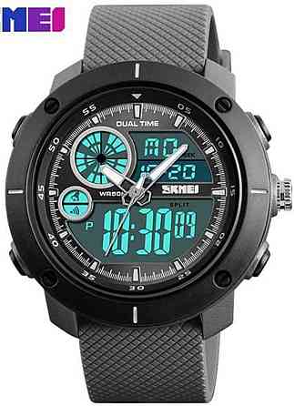 Годинник наручний (годинник) SKMEI 1361 чорний із сірим ремінцем. Київ