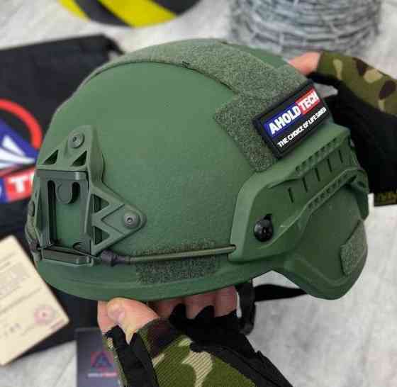 Тактичний шолом F-S02 Ahold Tech + Revixun (клас захисту 3А) Оливковий Вінниця