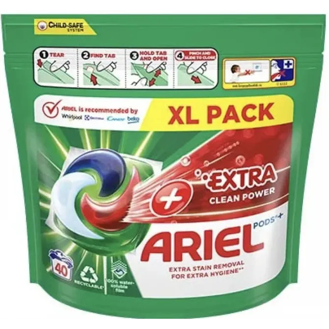 Капсули для прання універсальні Ariel Pods All in 1 + Extra clean power 40 шт. Львів - фото 1