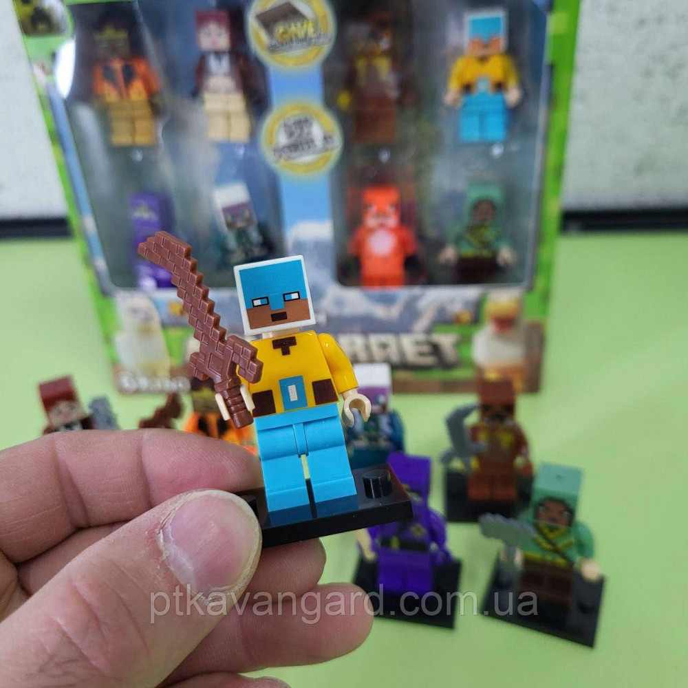 Набір фігурок Майнкрафт 8 героїв + зброя 2911-3 Хмельницький - фото 3