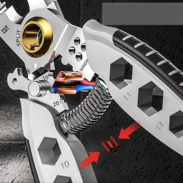 Інструмент для зняття ізоляції 16 в 1, стискання клем, зачистки проводів Мультитул стрипер BE-26 Львів - фото 8