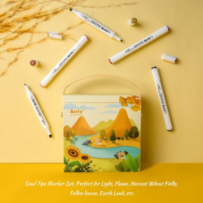 Художественный маркер Arrtx Спиртовые Alp ASM-02YL 40 цветов Желтый тон кожи кожи (LC302185) Винница - изображение 8