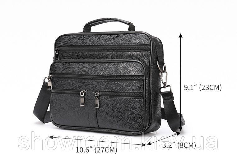 Чоловіча горизонтальна сумка Leather Collection (9916) Київ - фото 3