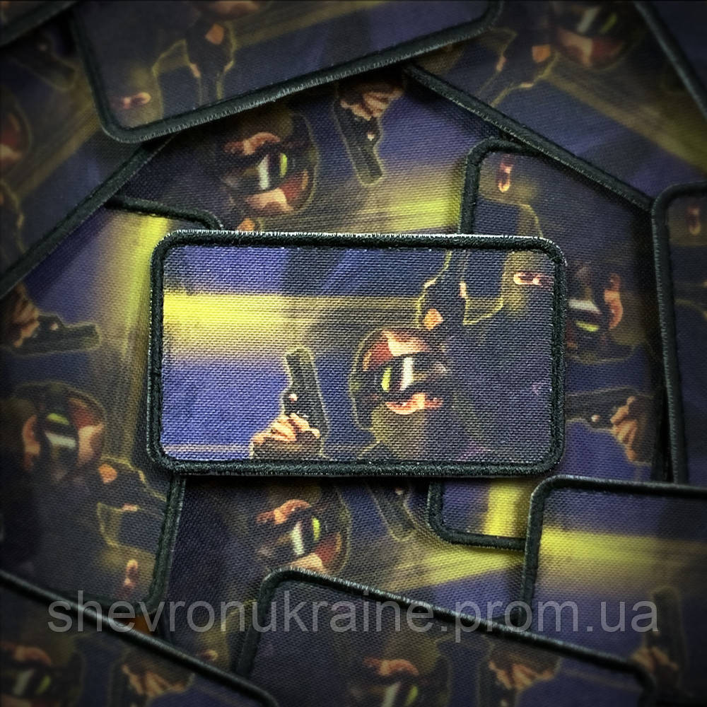 Друкований шеврон Counter-Strike (Форма прямокутна. На липучці) Розмір 5x8см Київ - фото 1