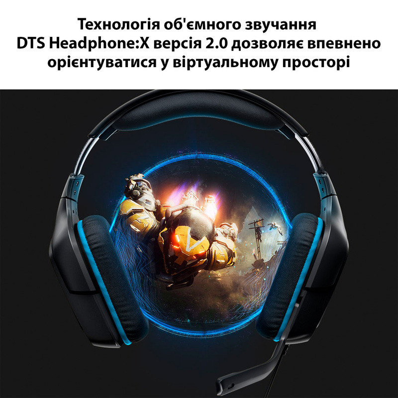 Гарнітура Logitech G432 Black (981-000770) чорний/синій Харьков - изображение 4