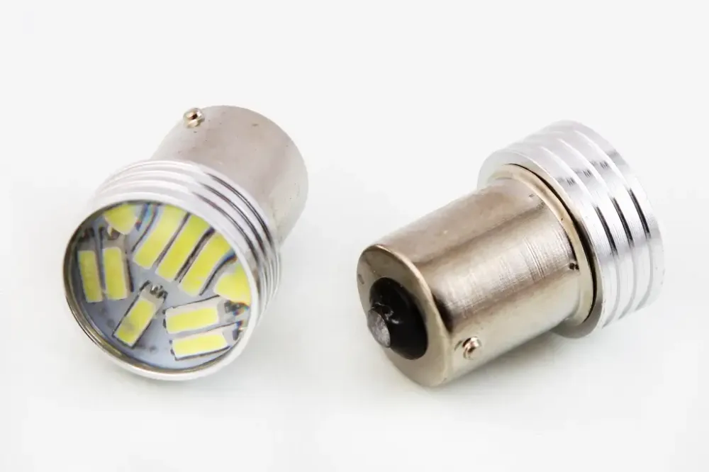 Лампа диодная 12В T25  15-SMD 4014 с линзой и радиатором Cyclone 400лм (2 шт.) Винница - изображение 1