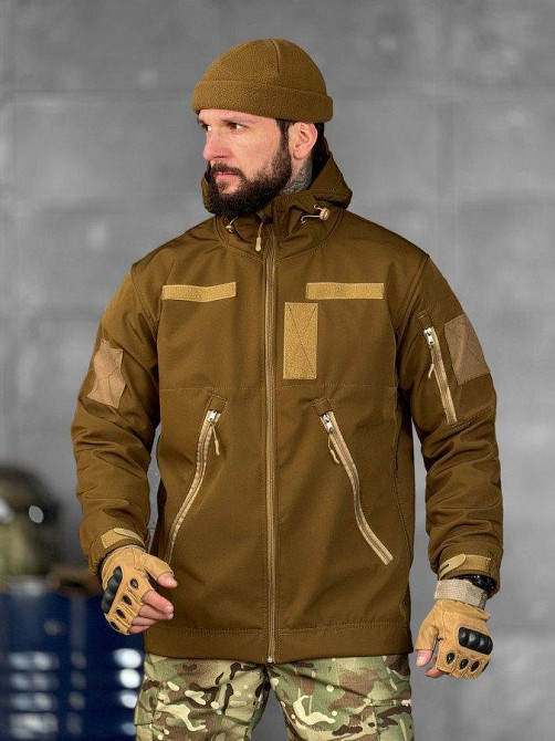 Демисезонная тактическая куртка софтшел  lion кайот   ВТ5052 Одесса - изображение 1