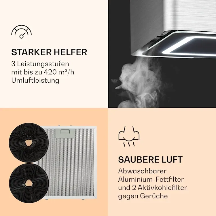 Витяжка кухонна острівна Klarstein Futurelight Smart WIFI з Німеччини Дніпро - фото 5