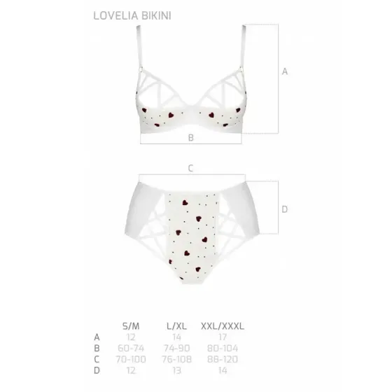 Еротичний комплект з малюнком Passion LOVELIA BIKINI XXL/XXXL, white Львів