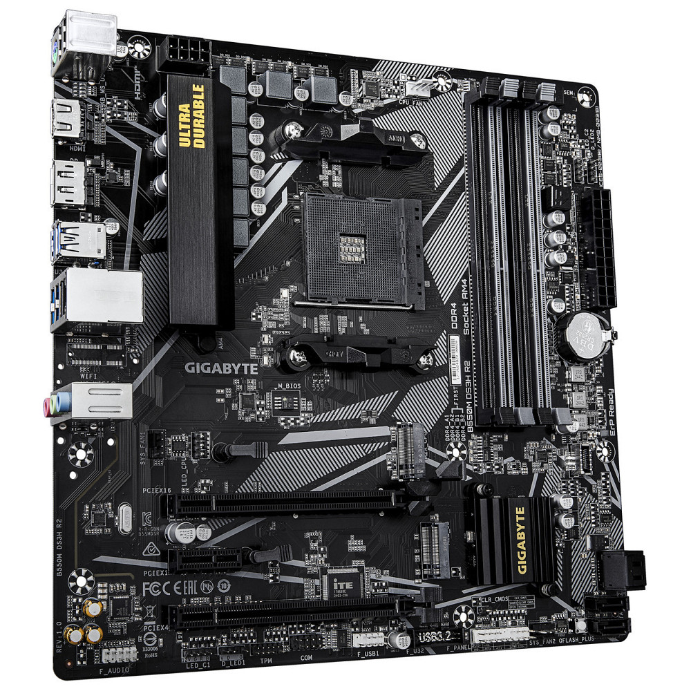 Материнська плата Gigabyte B550M DS3H R2 Socket AM4 ( microATX ) Харків - фото 3