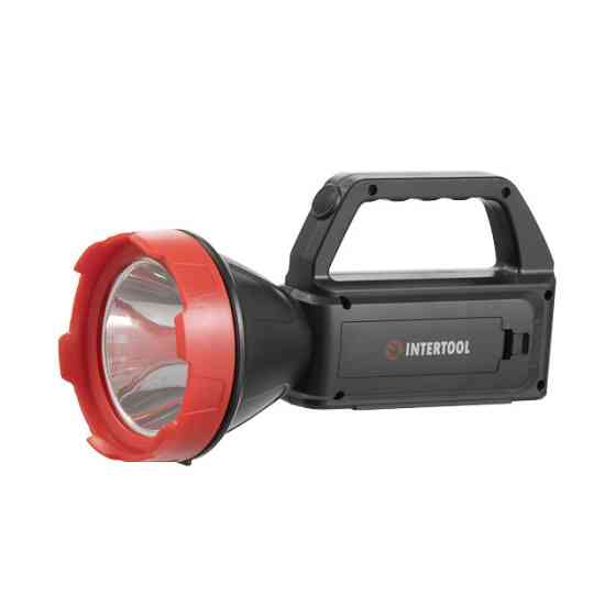 Фонарь аккумуляторный 1 LED + 1 COB, power bank, индикатор заряда, солнечная панель INTERTOOL LB-0107 Киев