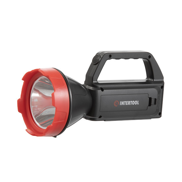 Фонарь аккумуляторный 1 LED + 1 COB, power bank, индикатор заряда, солнечная панель INTERTOOL LB-0107 Киев - изображение 2