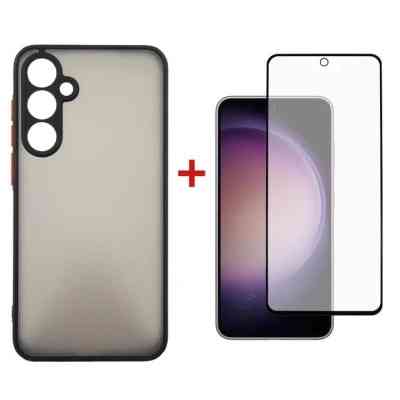 Чехол для мобильного телефона Dengos Kit for Samsung Galaxy S23 FE case + glass (Black) (DG-KM-11) Винница