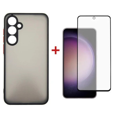 Чехол для мобильного телефона Dengos Kit for Samsung Galaxy S23 FE case + glass (Black) (DG-KM-11) Винница - изображение 1