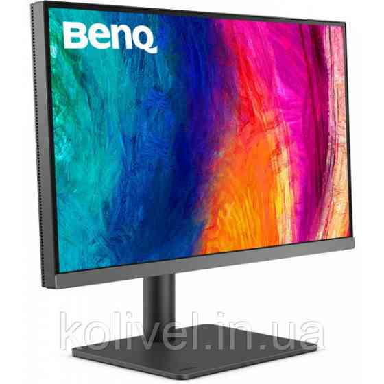 TFT 27" BenQ PD2706U, 4K UHD, IPS, 99% sRGB, HDR10, HDMI, DP, USB-C, USB-hub, HAS, колонки (9H.LLJLB.QBE) Київ