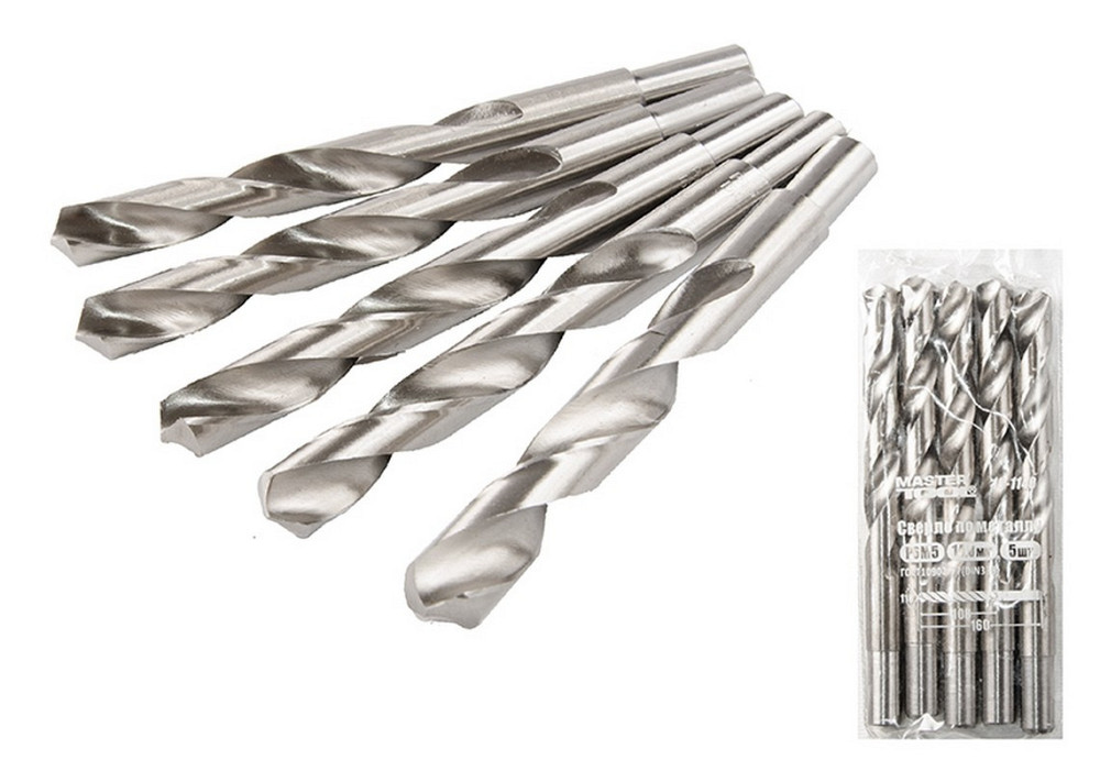 Свердло для металу MASTERTOOL HSS 14,0х160 мм WHITE 10-1140 Рівне - фото 1
