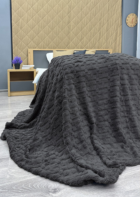 Плед-покривало 200х230 см (+-5см) Графитовый (87-238) Киев - изображение 8