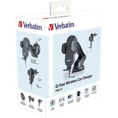 Универсальный автодержатель Verbatim FWC-01 with Qi Fast Wireless Car Charger (49552) Винница