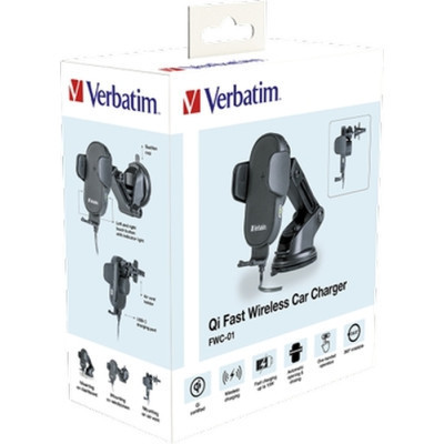 Універсальний автотримач Verbatim FWC-01 with Qi Fast Wireless Car Charger (49552) Вінниця - фото 4