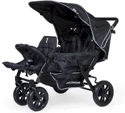 Дитяча коляска Childhome Wózek Trzyosobowy Triplet Black Київ