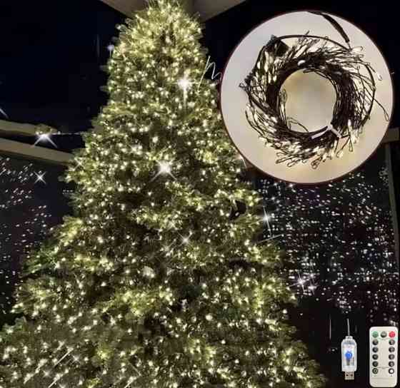Гірлянда-бахрома 140 см 50 led з usb Теплий білий (0934) Смела