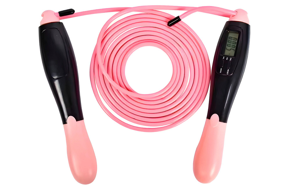 EasyFit Швидкісна скакалка з лічильником EasyFit чорний-рожевий Коломия - фото 3