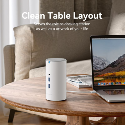 Концентратор Vention USB3.1 Type-C to HDMI/VGA/USB3.0x3/RJ45/SD/TF/TRRS 3.5m/PD/DC100W12-in-1 (TPHWC-EU) Вінниця - фото 7