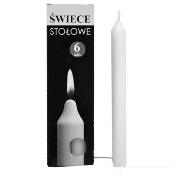 Набір свічок столових Bispol S1-66 Білі 6 шт Луцьк