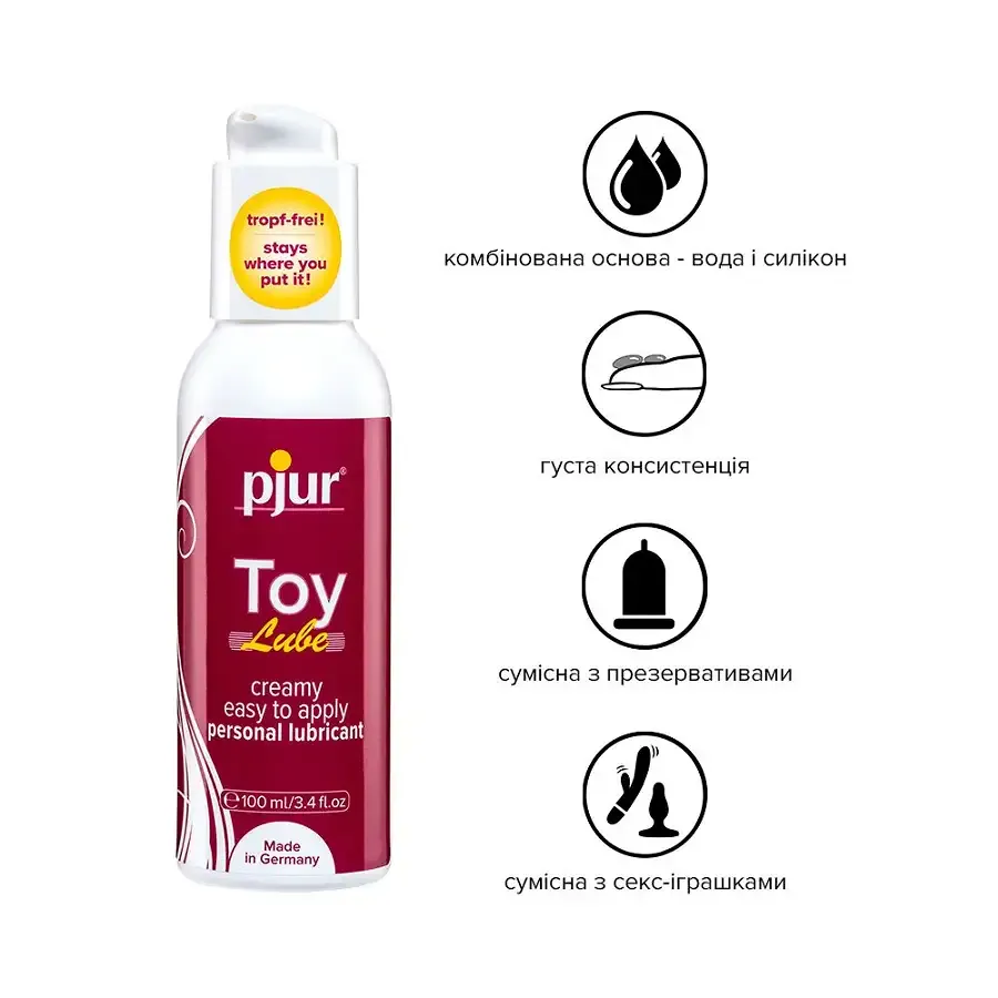 Крем-лубрикант для іграшок pjur Toy Lube (100 мл) на гібридній основі, не стікає Львів - фото 2