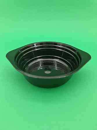 Миска одноразовая 500мл Стекловидная Юнита черная 10 шт Харків