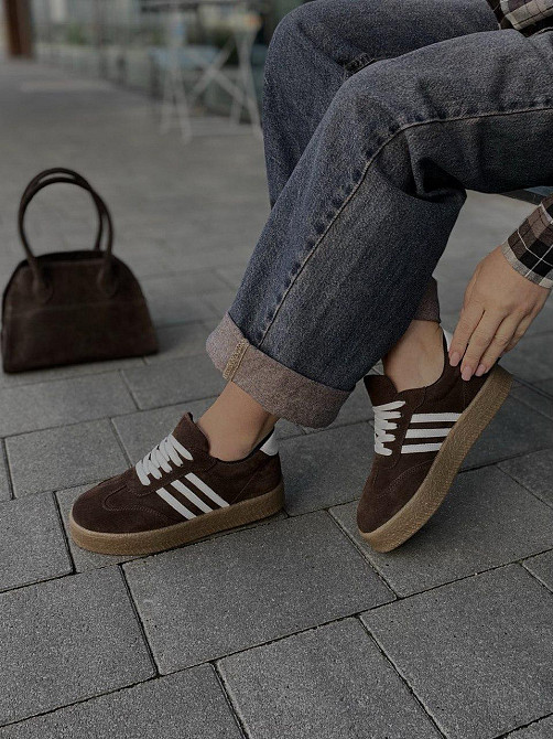 Tamei Кеди жіночі з натуральної замші демісезонні шоколадні весна-осінь 2810-132 р. 36-41 / Сти Коломия - фото 4