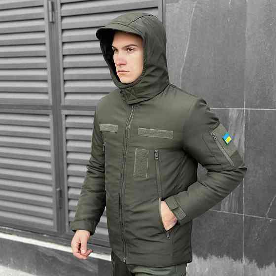 Мужская зимняя куртка хаки с капюшоном Pobedov Winter Jacket Motive ЗИМА В2 Киев