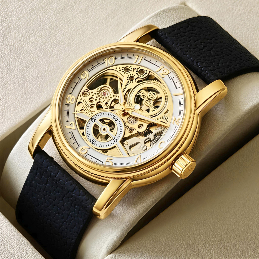 Годинник чоловічий механічний Forsining Star Prestige Gold (2 ремінці) Київ - фото 2
