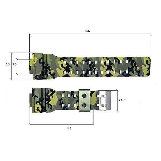 Ремешок для часов Skmei 1688CMGN Camo Green SBR Киев